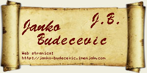 Janko Budečević vizit kartica